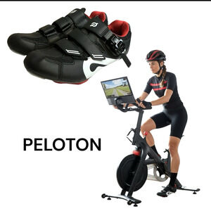 PELOTON Bike CYCLING Spinning SHOES with Cleats 42/ Women 10.5-11 Men 8.5-9 BlK